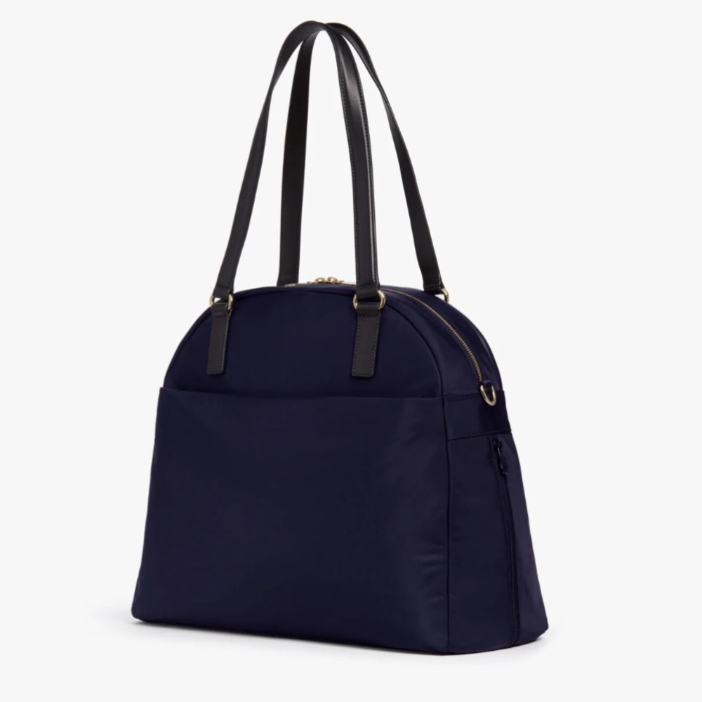 Lo&Sons OG Weekender Bag in Navy / Camel / Gold - Picture 9 of 14